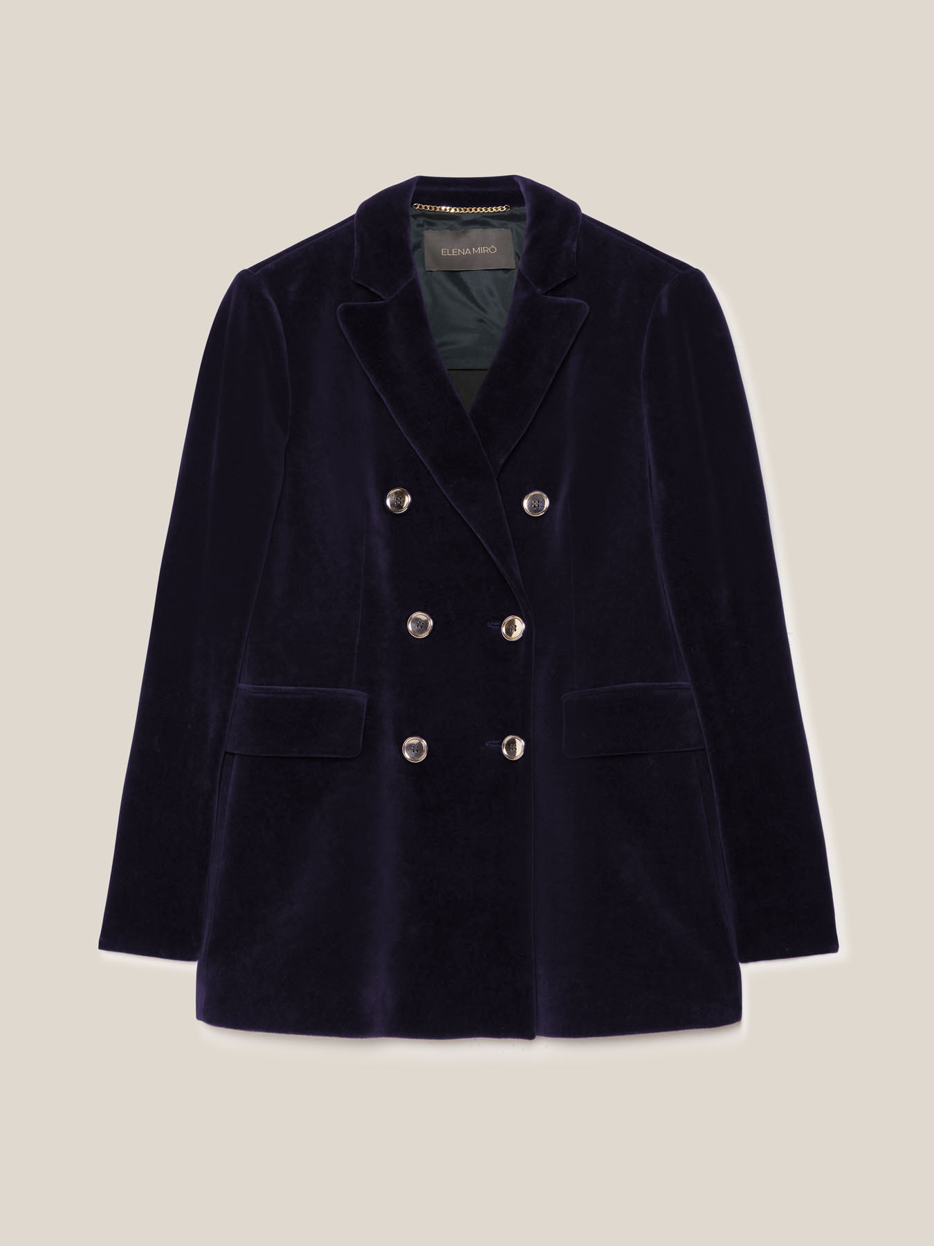 Zweireihige Jacke aus Samt image number 4
