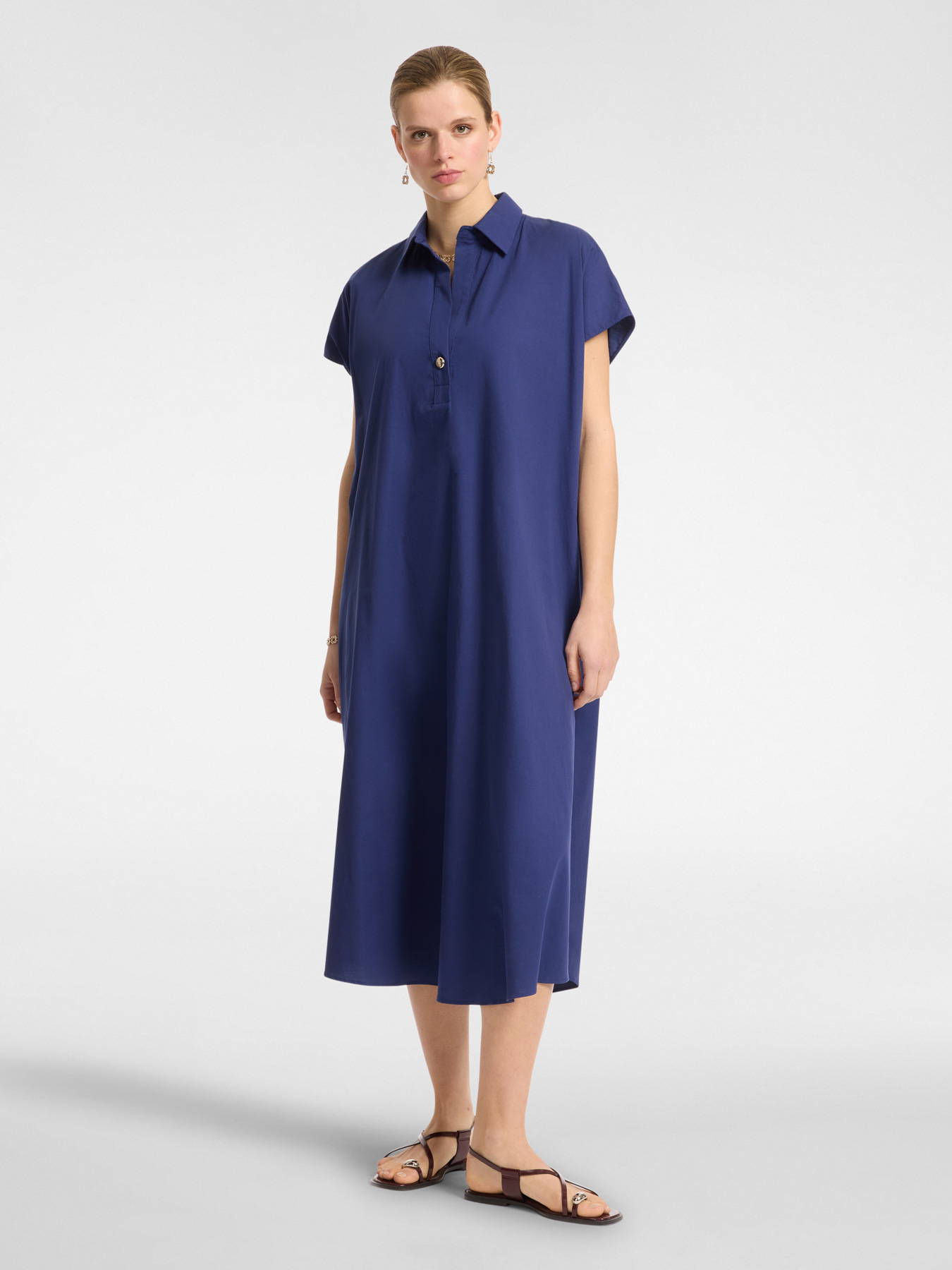 Midi-Kleid aus Popeline image number 0