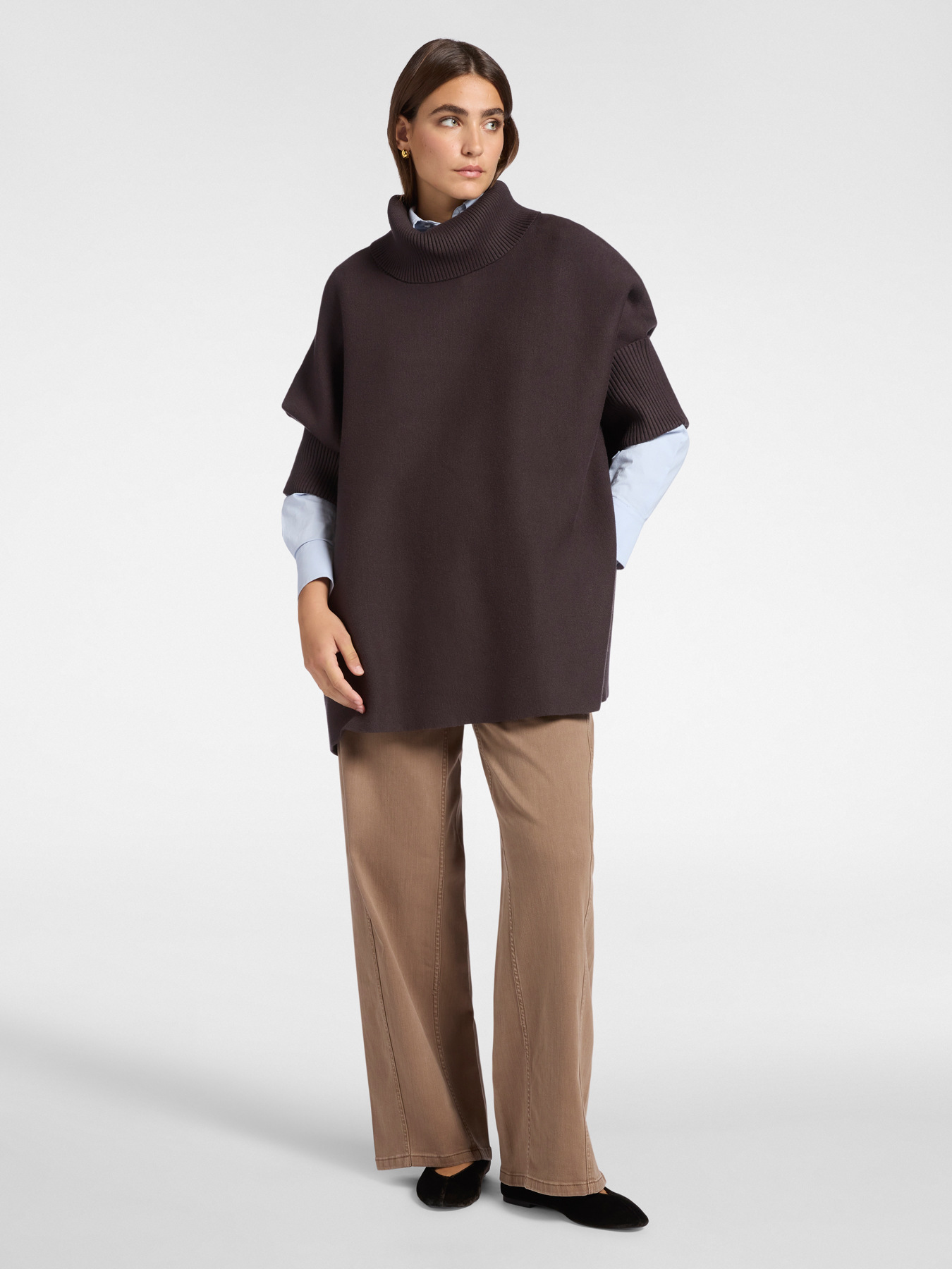 Cowl-neck cape image number 2