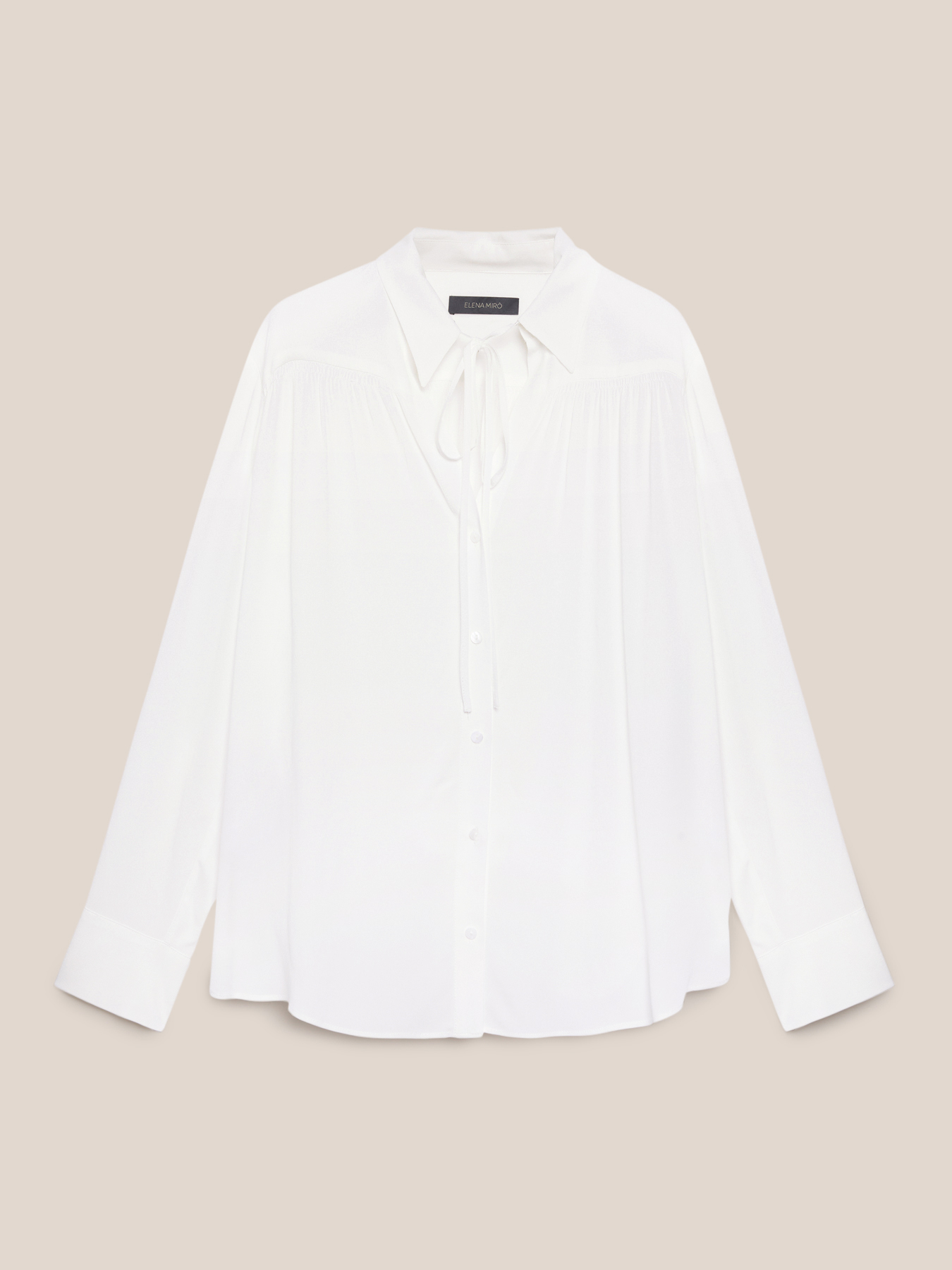 Viscose shirt with strings image number 4