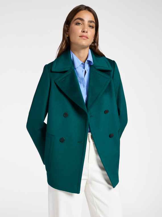 Double-breasted pea coat