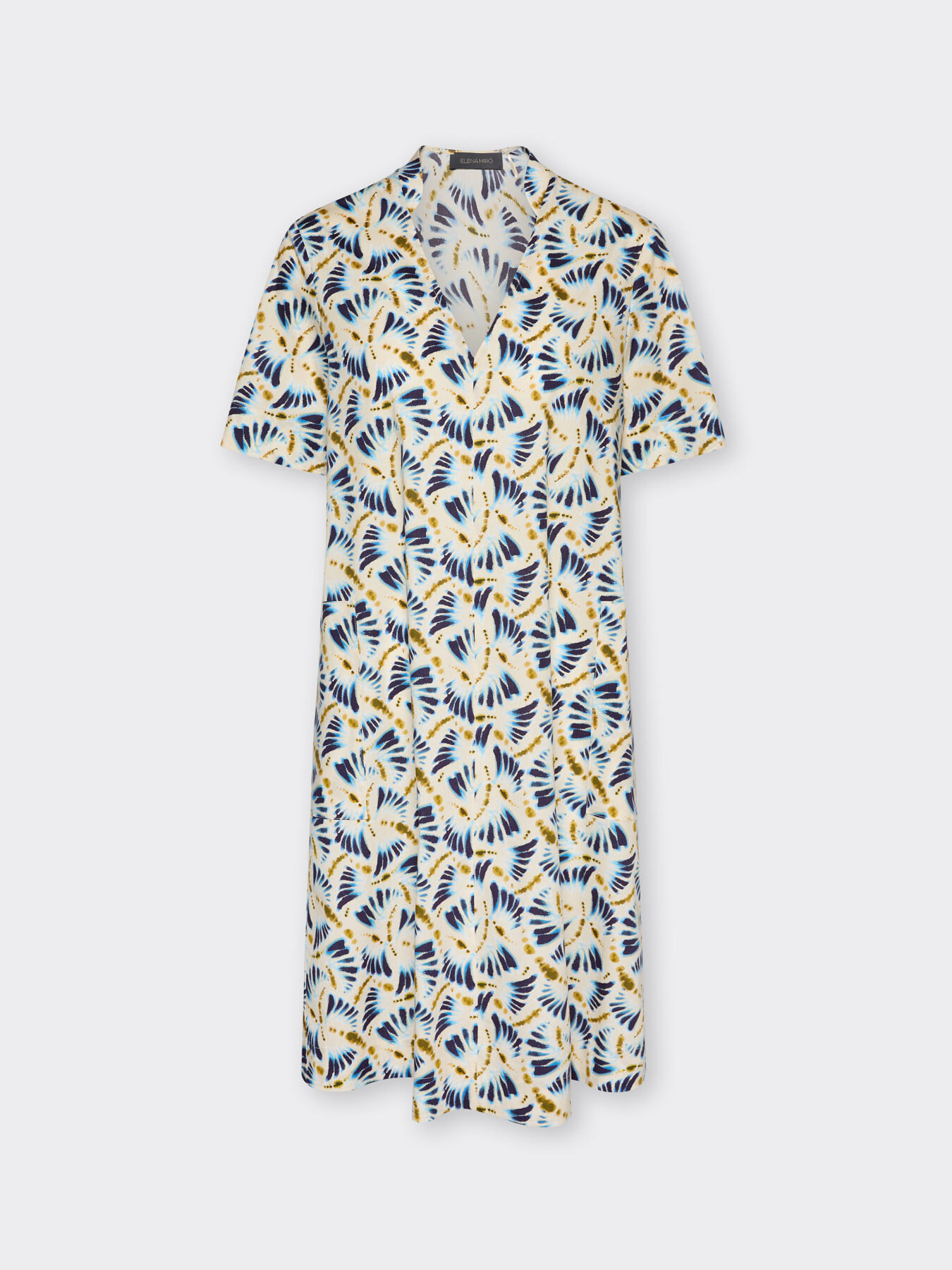 Printed poplin dress image number 4