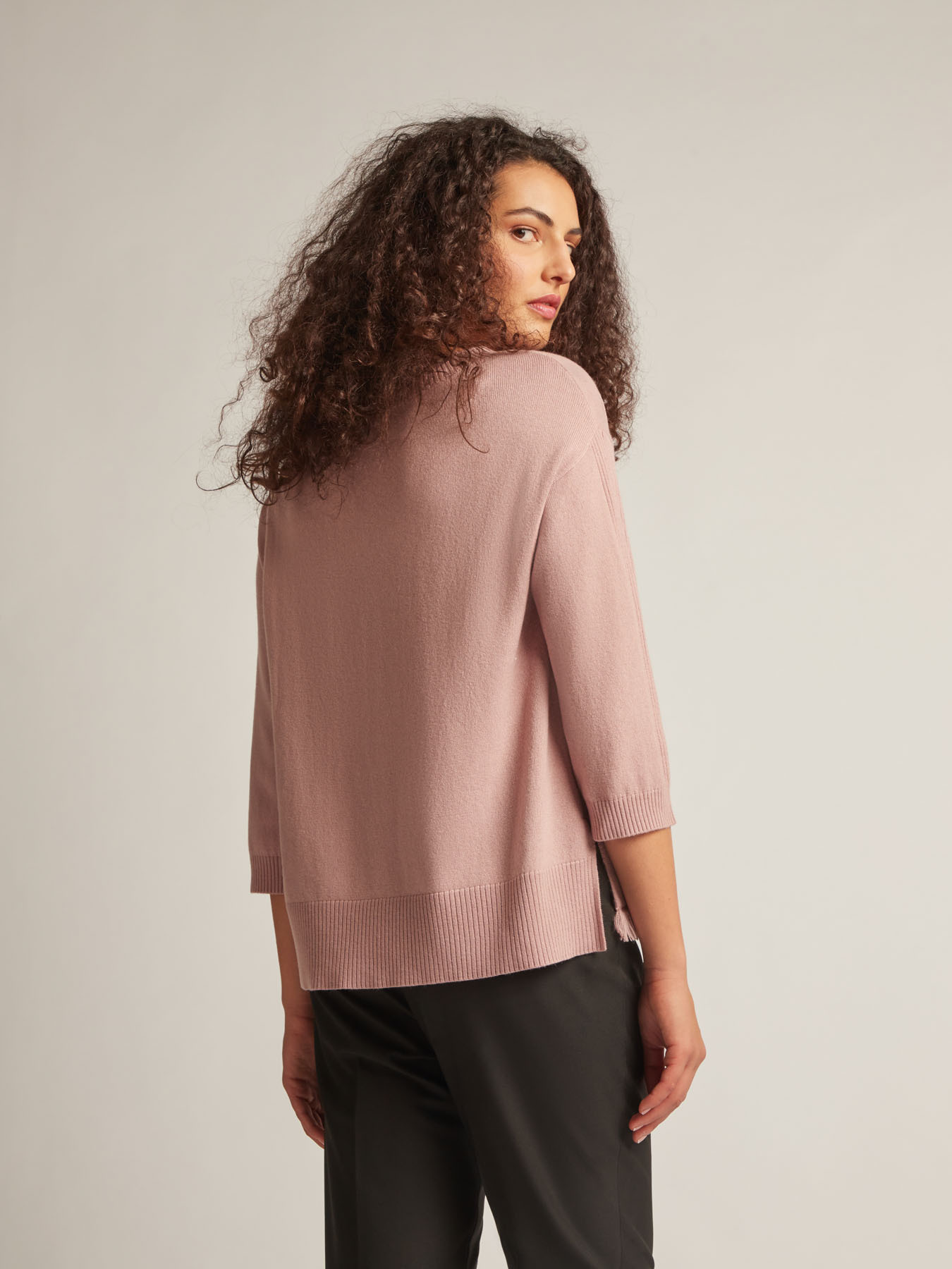 Pull en laine vierge à franges image number 1