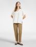 Straight-leg trousers in stretch satin image number 0