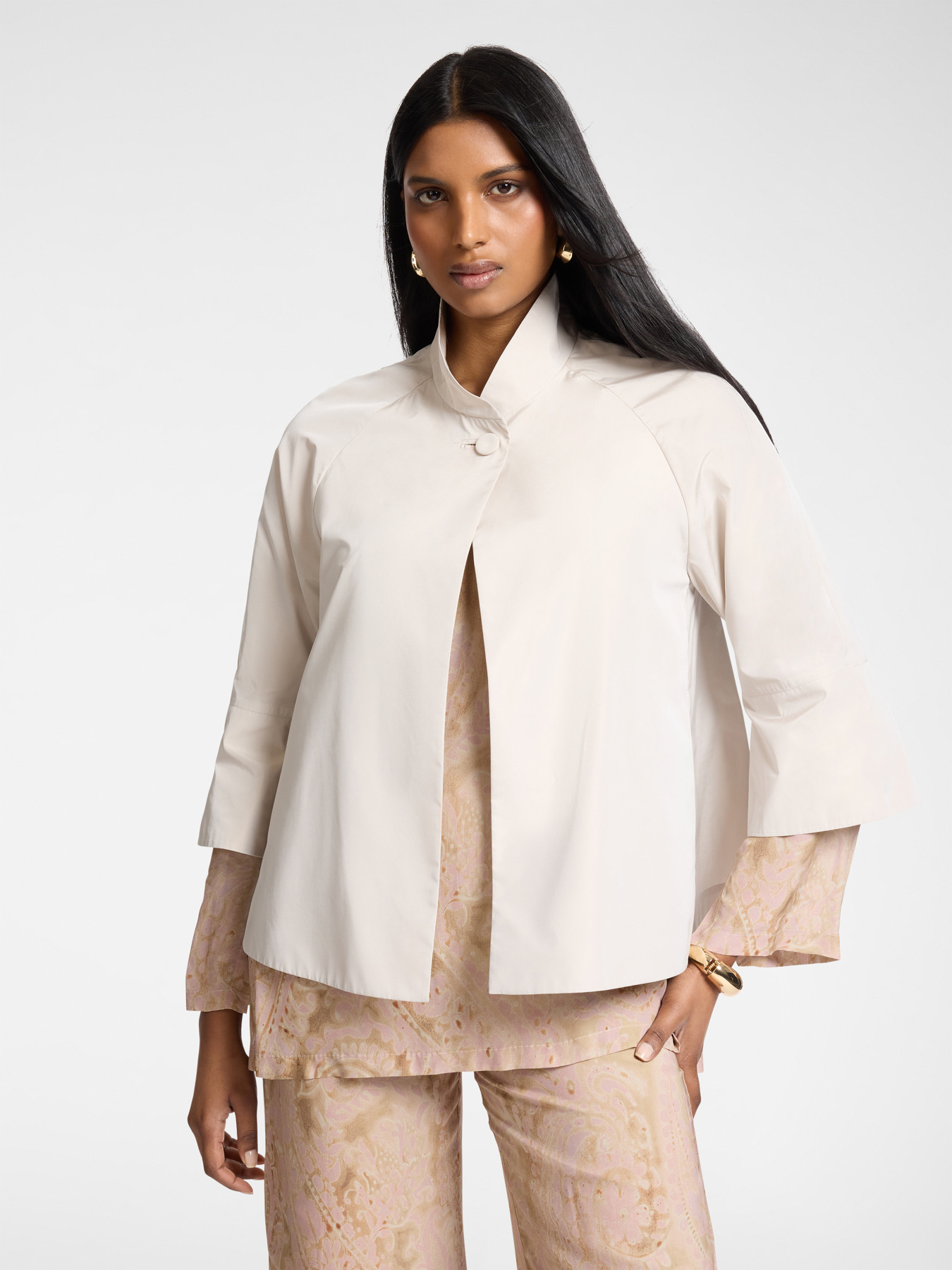 Unstrukturierte Jacke aus Taft