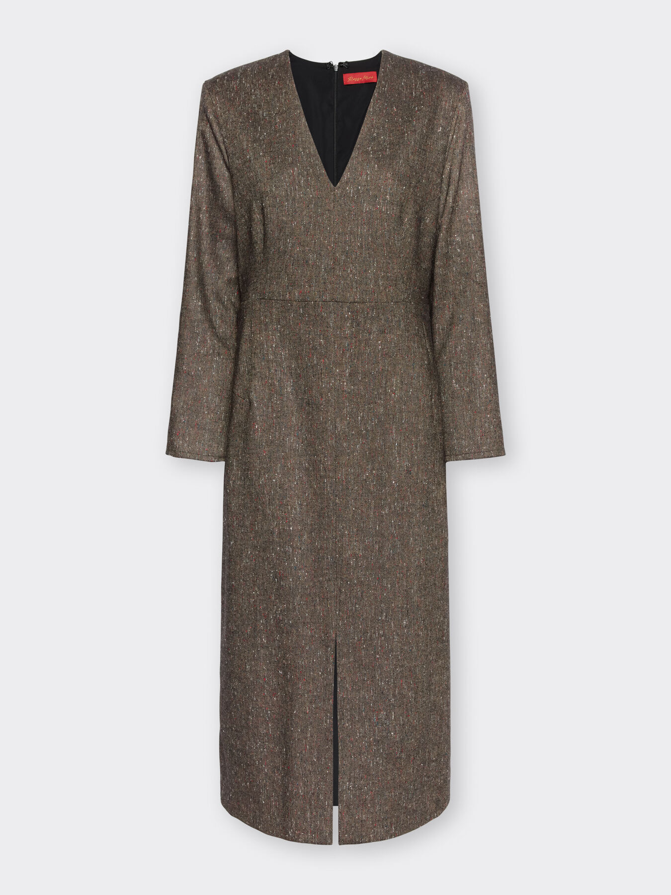 Laminated wool-blend dress image number 4