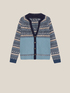Cardigan jacquard ricamato image number 4
