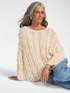 Oversize-Pullover mit Fransen image number 0