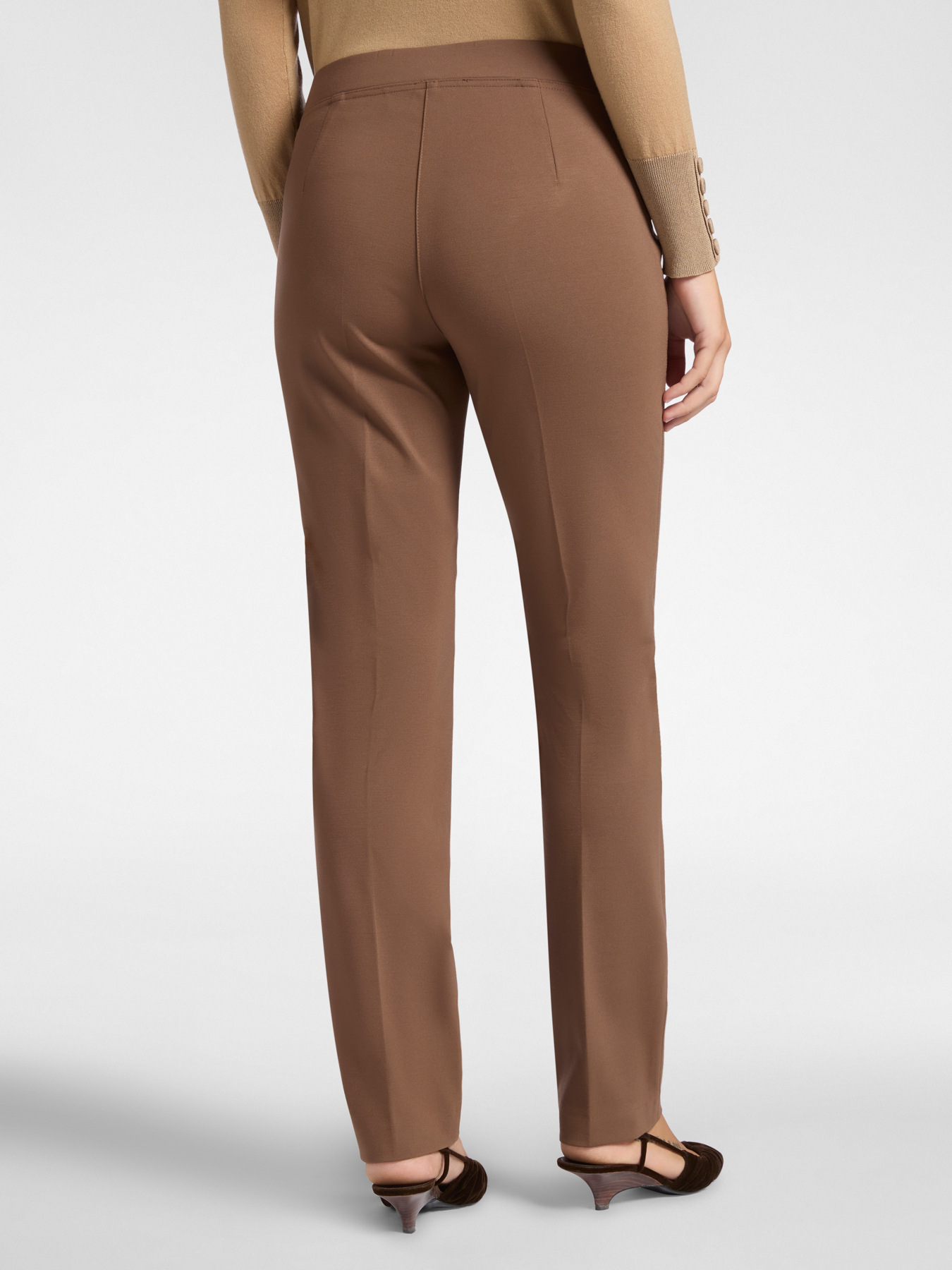 Pantalon &agrave; enfiler en point milanais image number 1