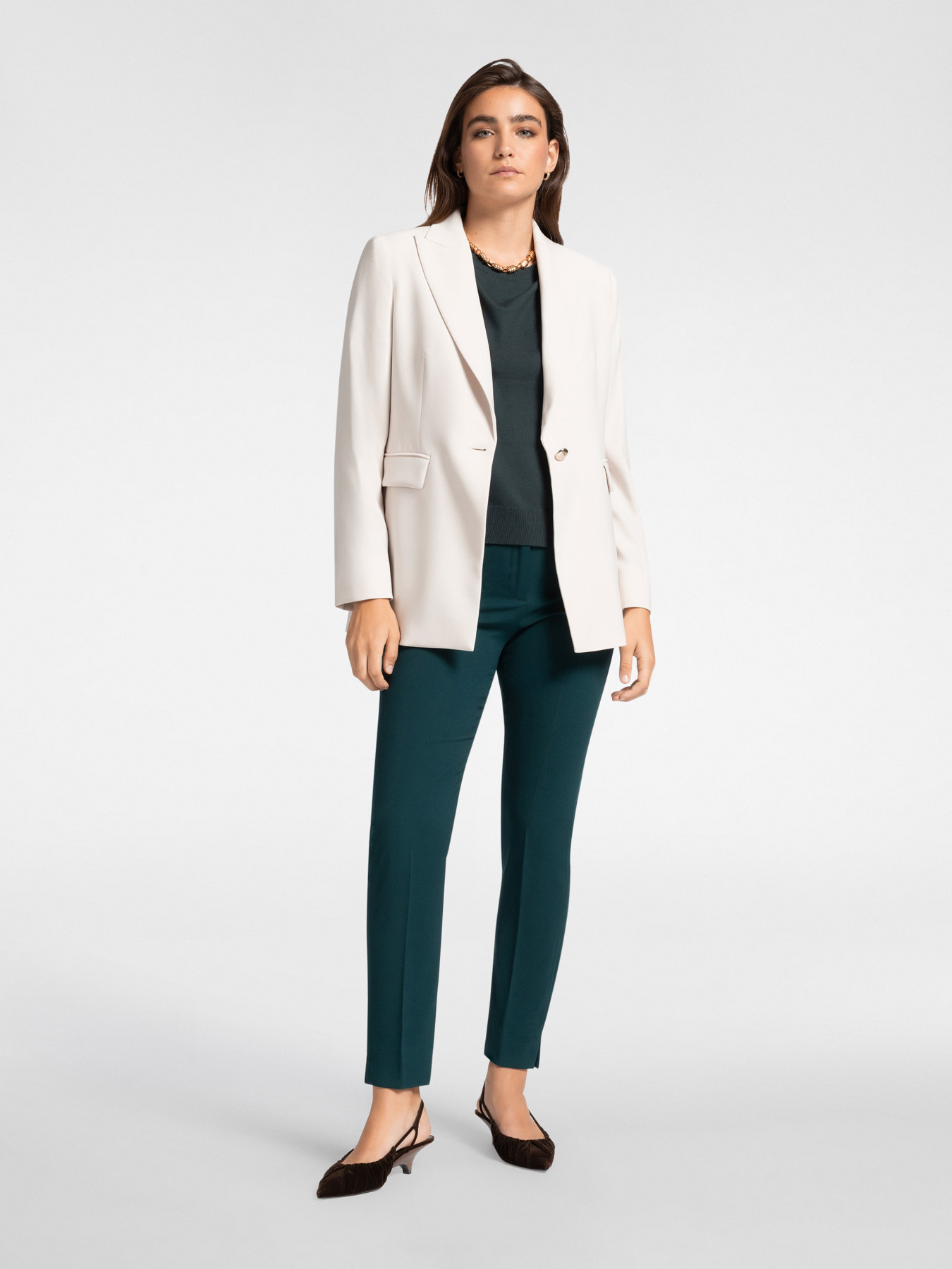 Pantaloni slim in tessuto stretch image number 0