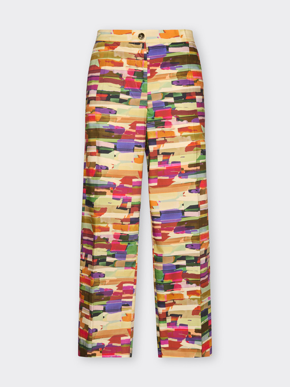 Pantaloni cropped stampati