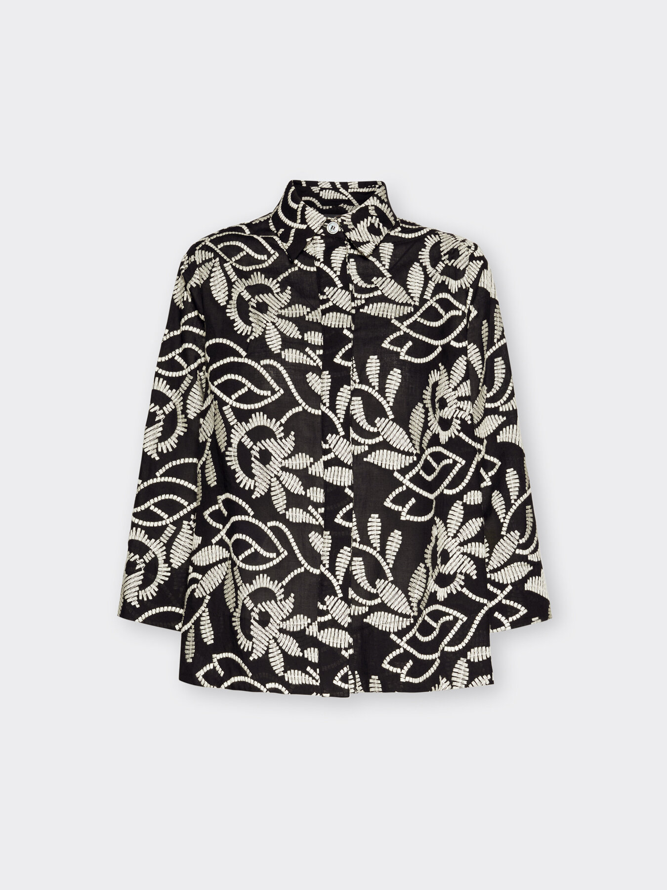 Camicia in cotone ricamato image number 4