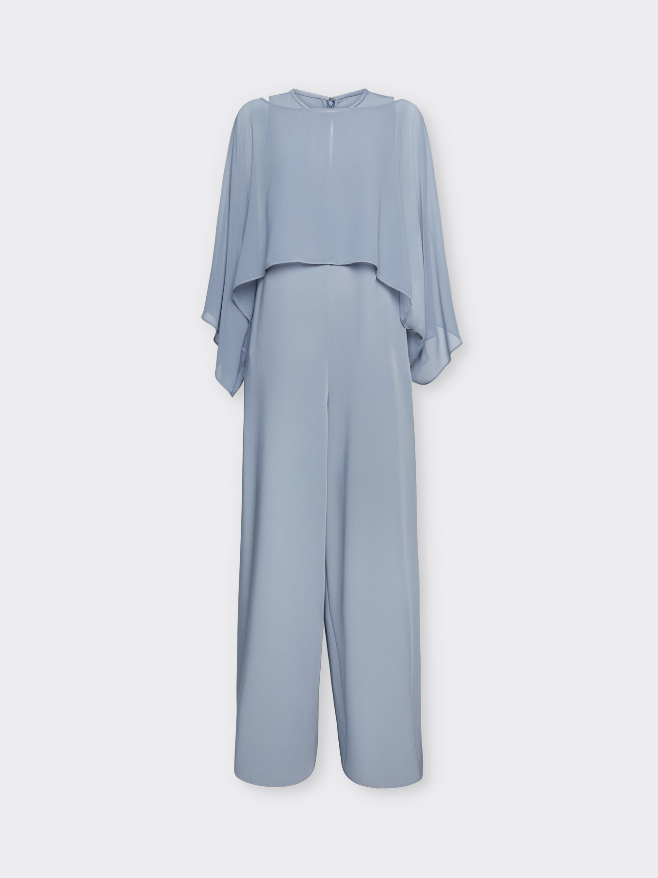 Elegant suit with jumpsuit and cape image number 4