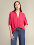 Blouse with strings and V-neck image number 0