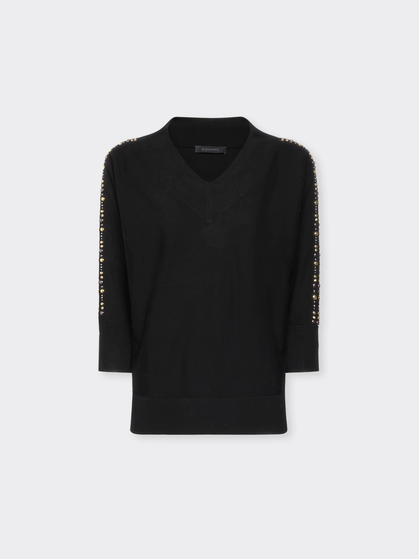 Sweater with studs on the sleeves image number 4