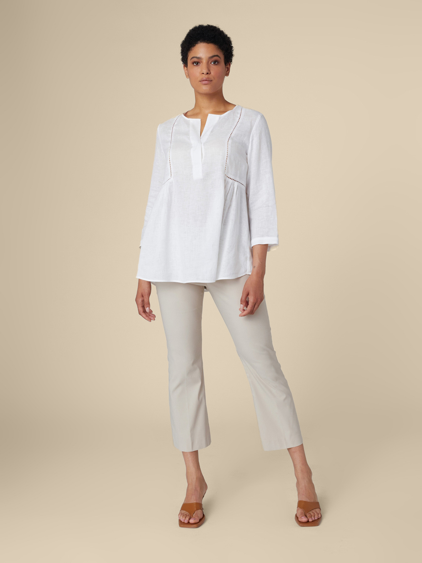 Blusa in puro lino image number 2