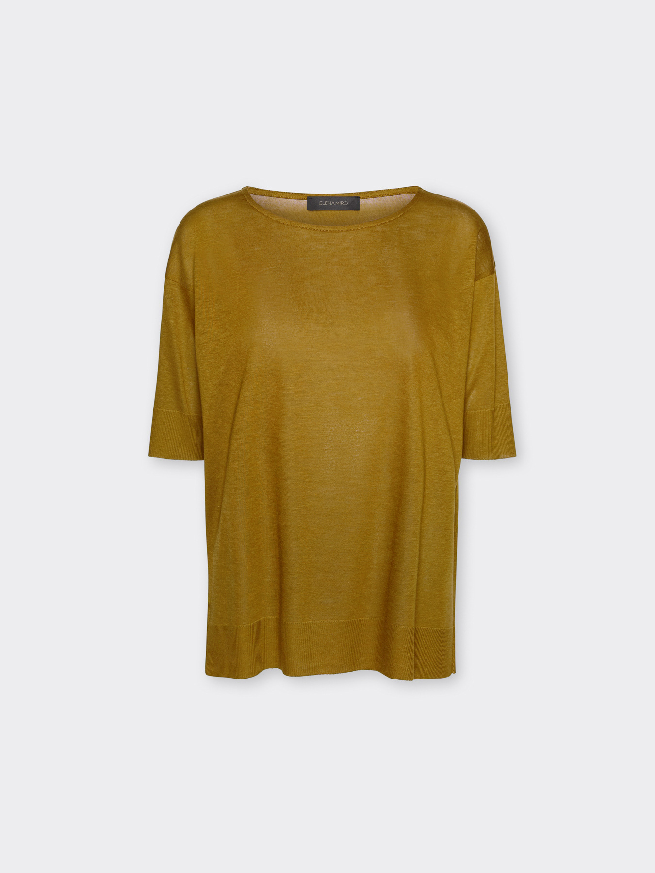 T-shirt in filato misto lyocell image number 4