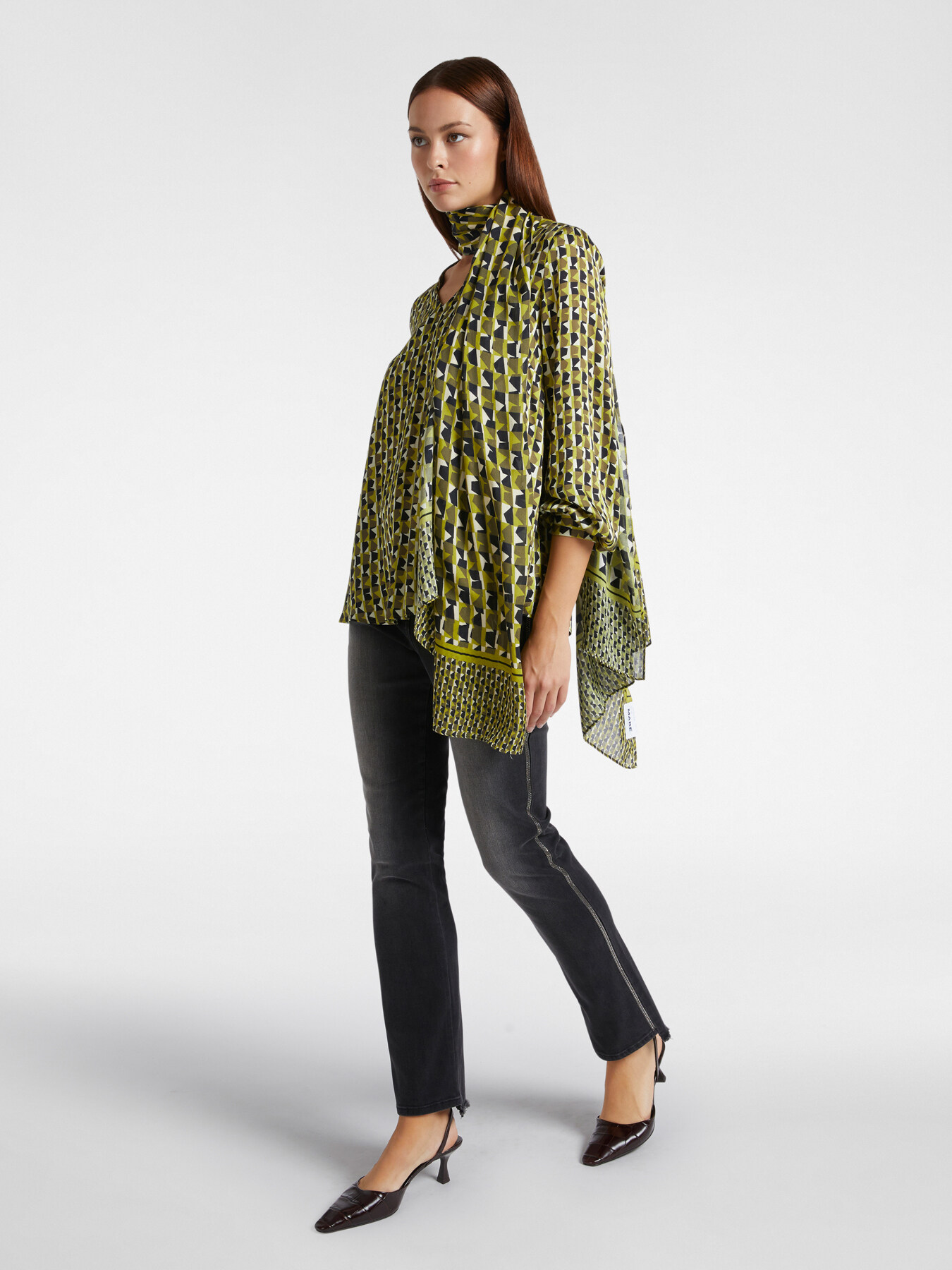 Blouse &agrave; motif optique image number 4