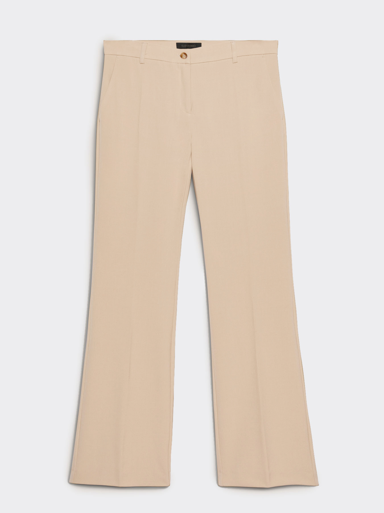 Pantalon flare en tissu peign&eacute; image number 4