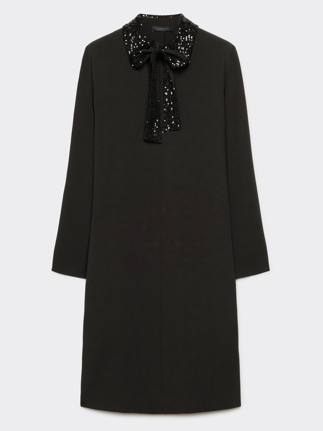 Elegant dress with removable collar image number 5