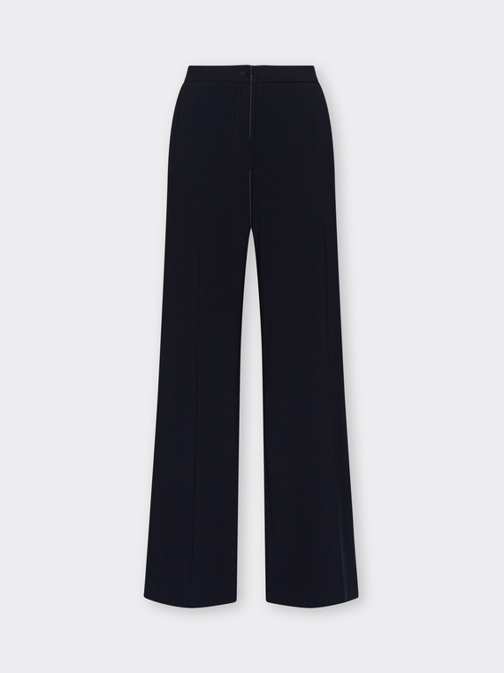 Pantalones palazzo de crep&eacute; mezcla de algod&oacute;n