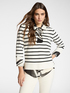 Striped viscose blend jumper image number 0
