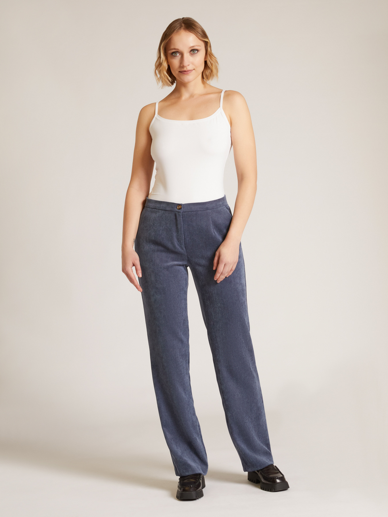 BASIC STRETCH CORDUROY TROUSERS image number 2