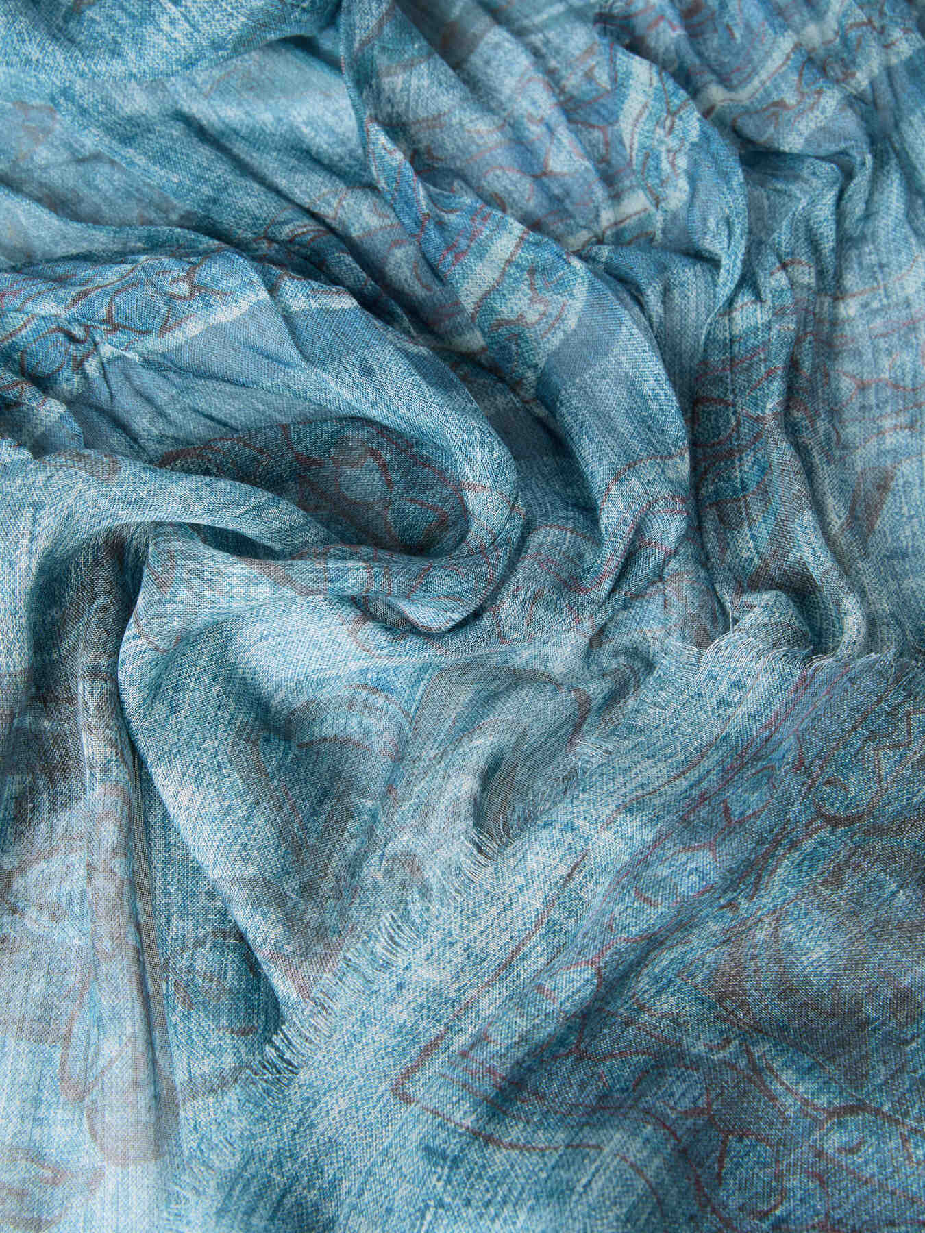 Foulard in modal stampato image number 2