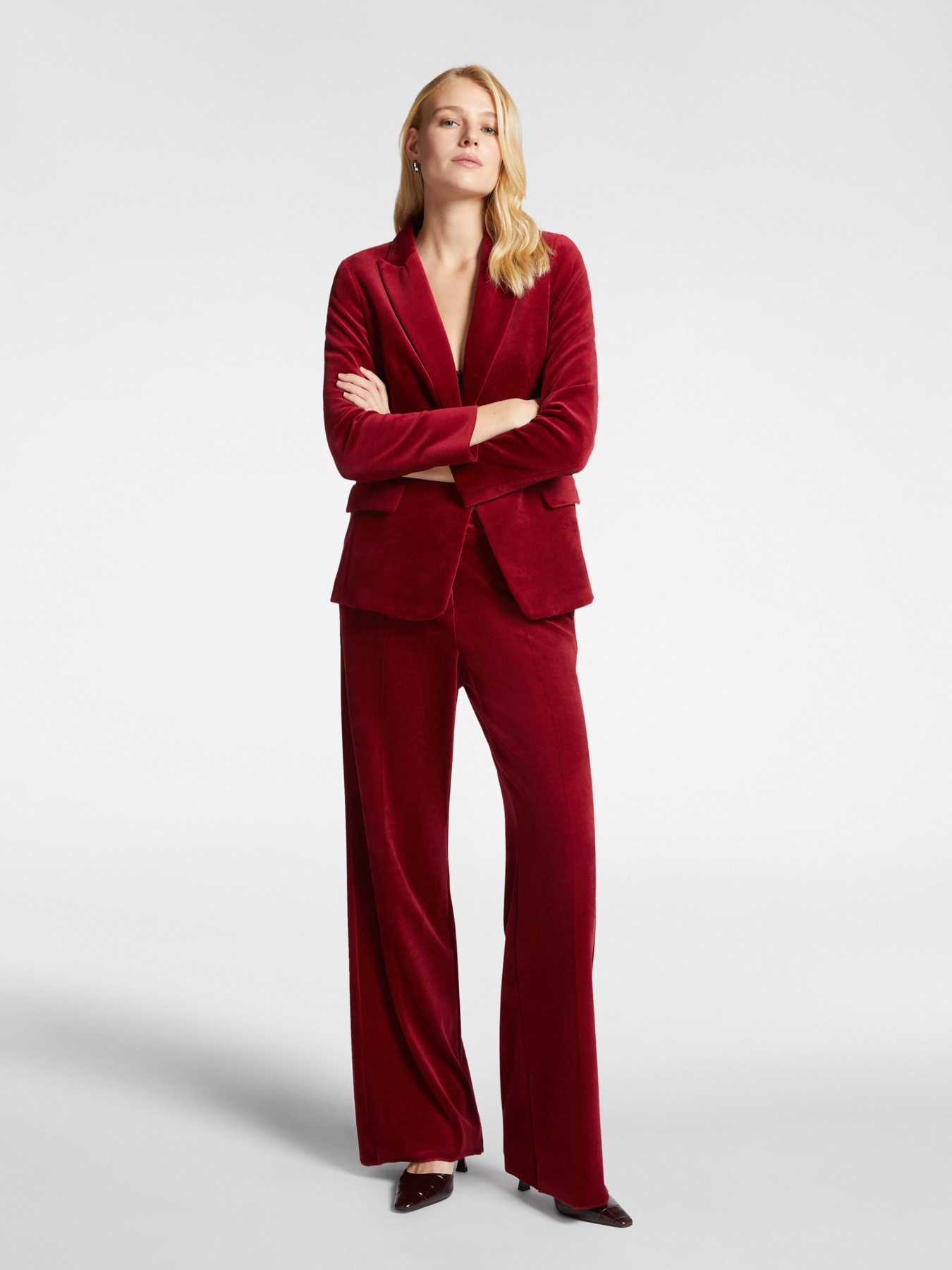 Velvet men&rsquo;s cut trousers image number 0