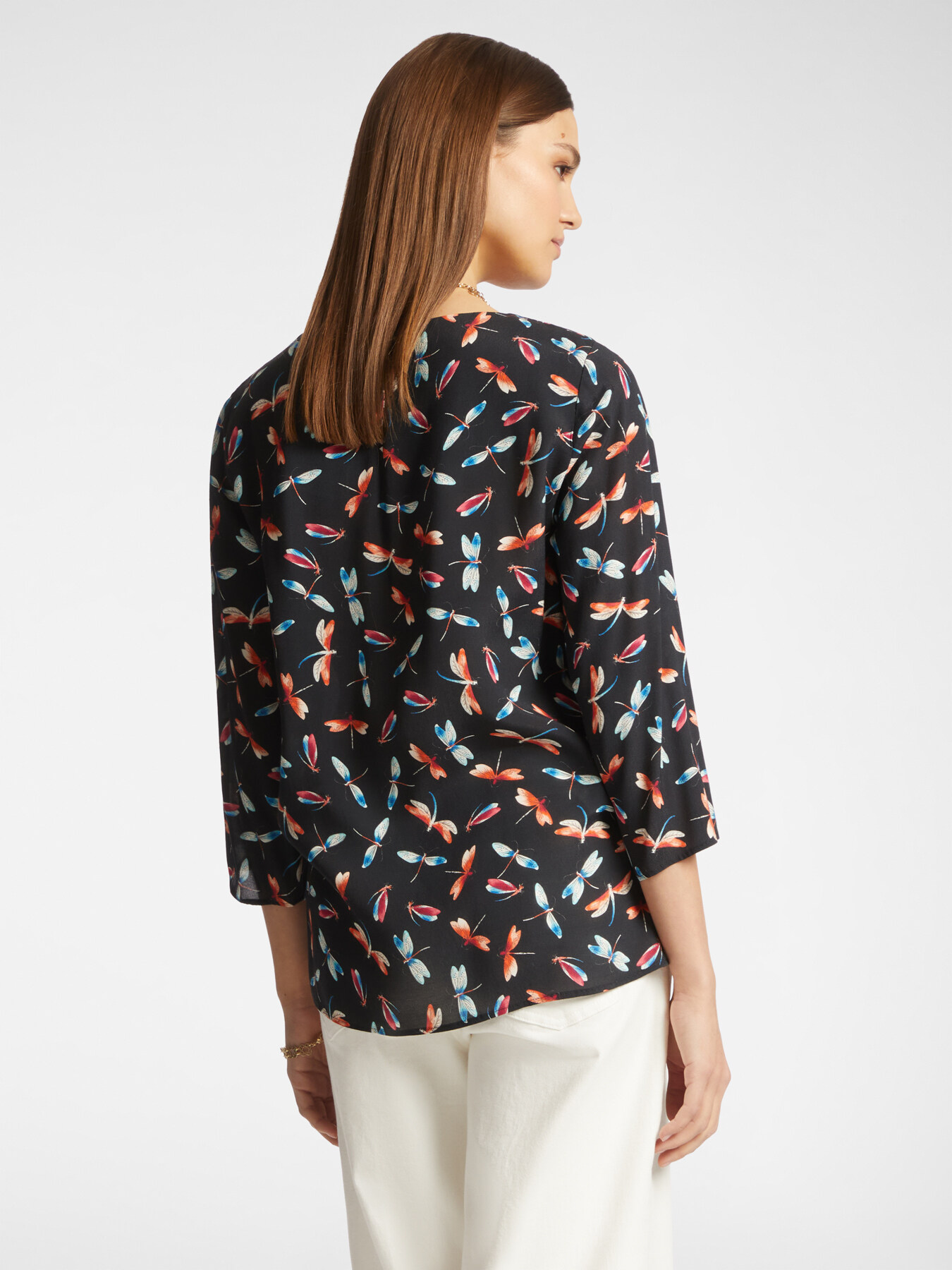 Dragonfly print blouse image number 1