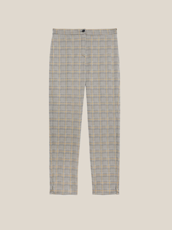 Chequered skinny trousers