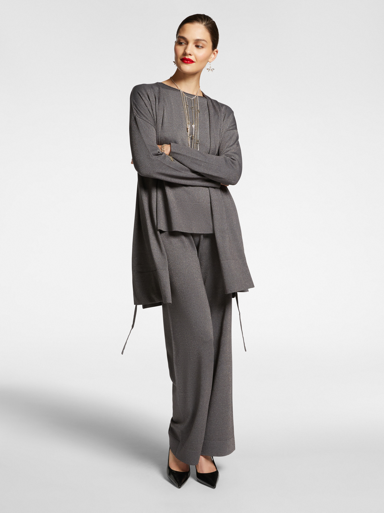 Cardigan lurex en viscose LENZING&trade; ECOVERO&trade; image number 2