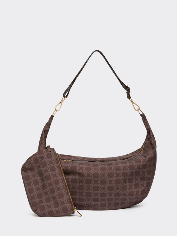 Printed Monogram half-moon shoulder bag