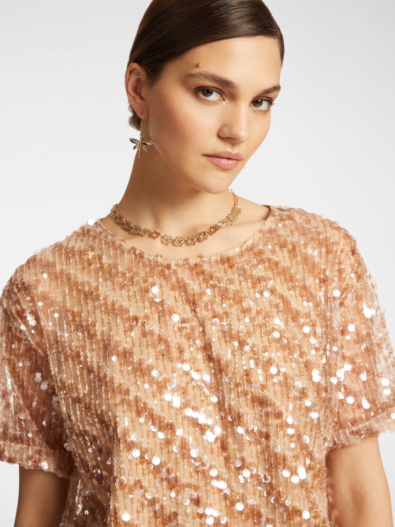 Bluse mit Pailletten image number 3