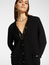 Long cardigan with fringes and buttons image number 3