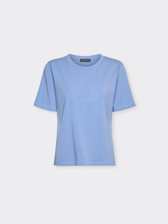 T-Shirt aus Baumwolle mit Monogramm-Logo