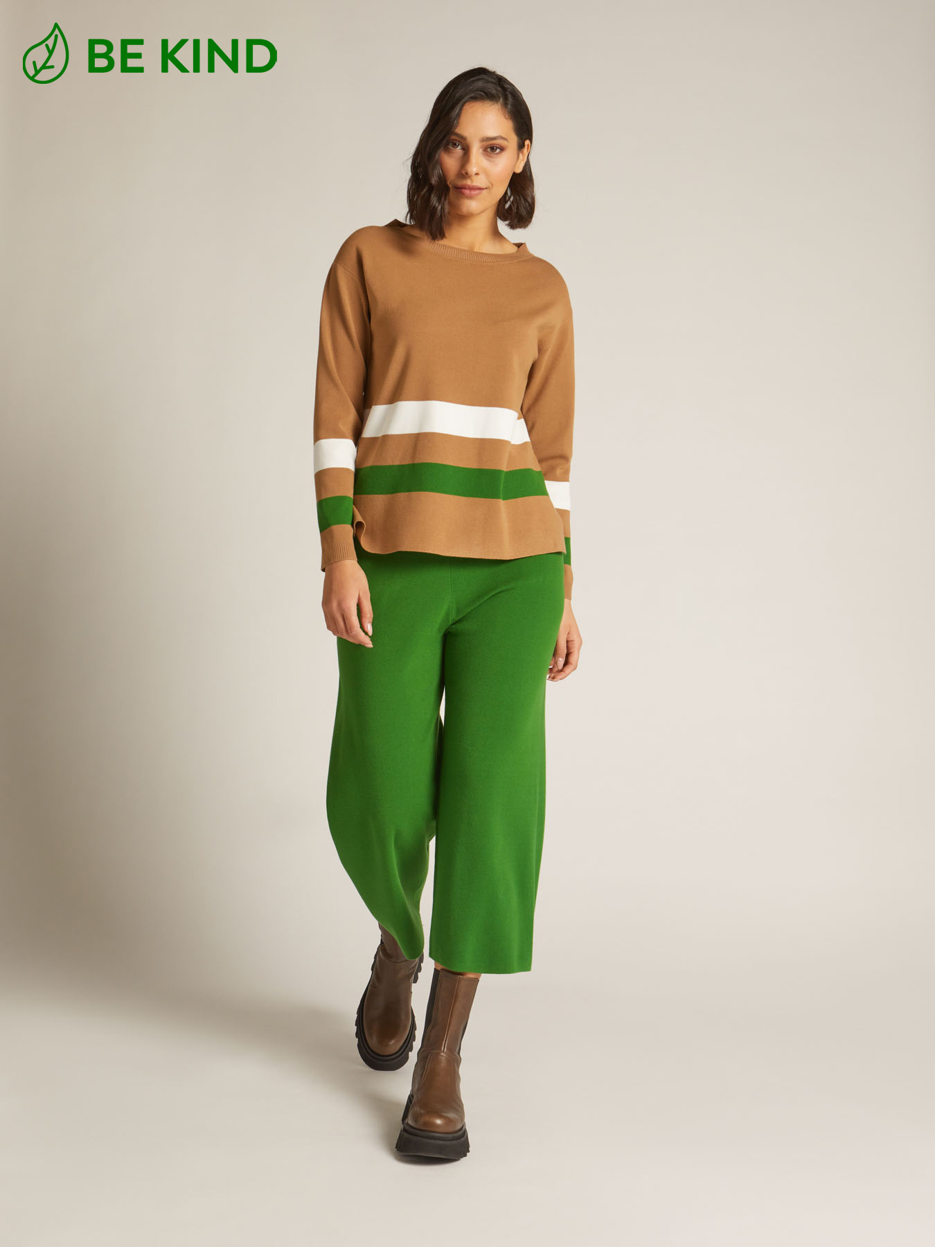 Sweater with stripes at the hem image number 0