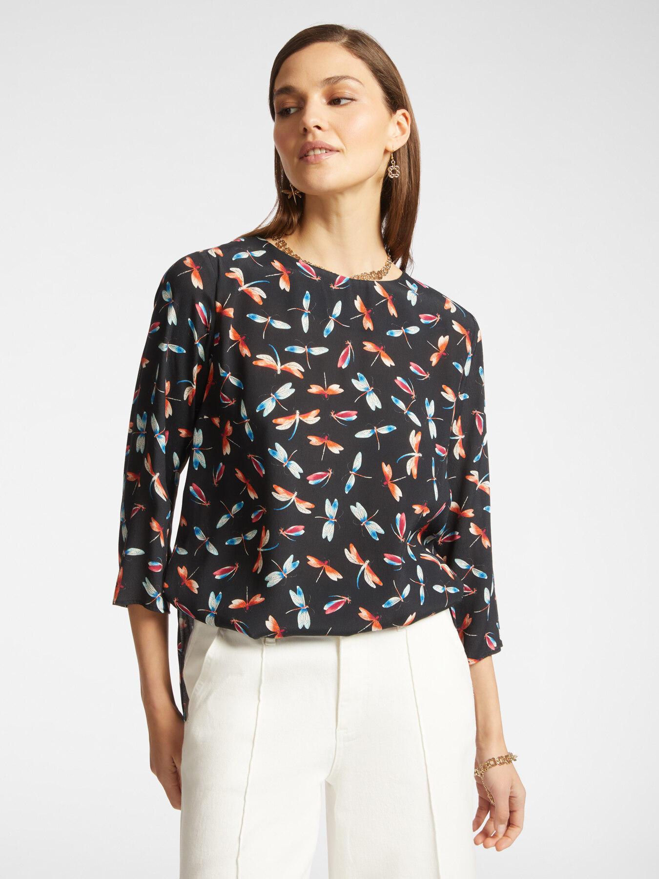 Dragonfly print blouse image number 0