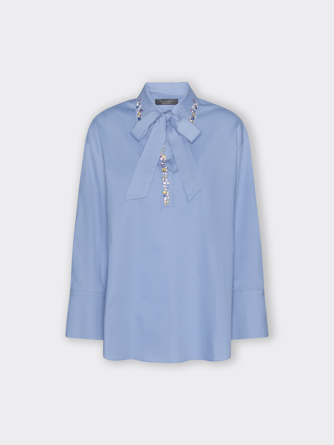 Poplin shirt with crystals image number 5