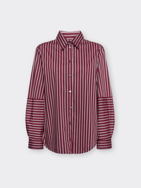 Camicia misto cotone a righe
