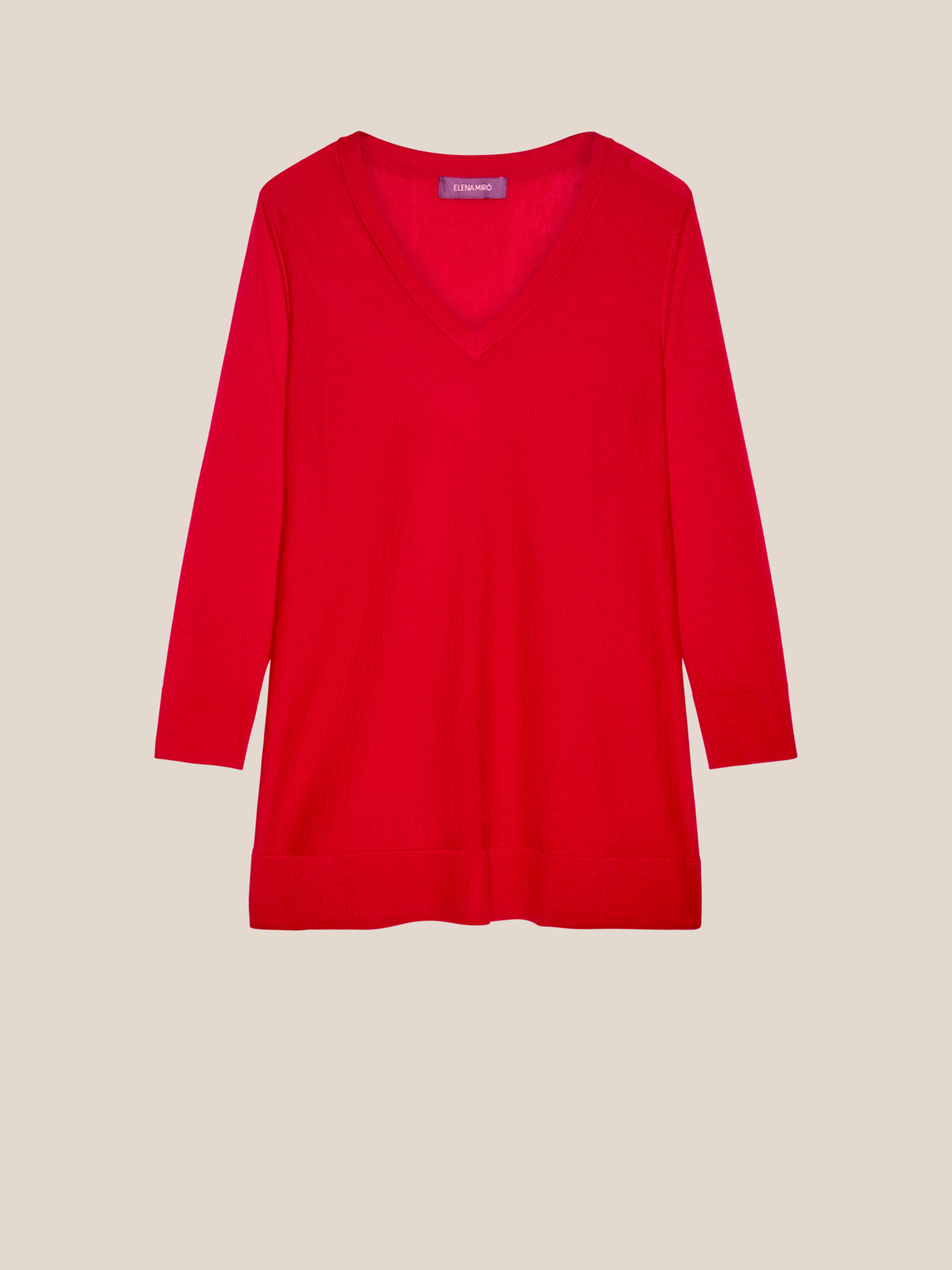 Jersey con escote de pico image number 4