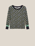 Sweater with geometric print image number 4