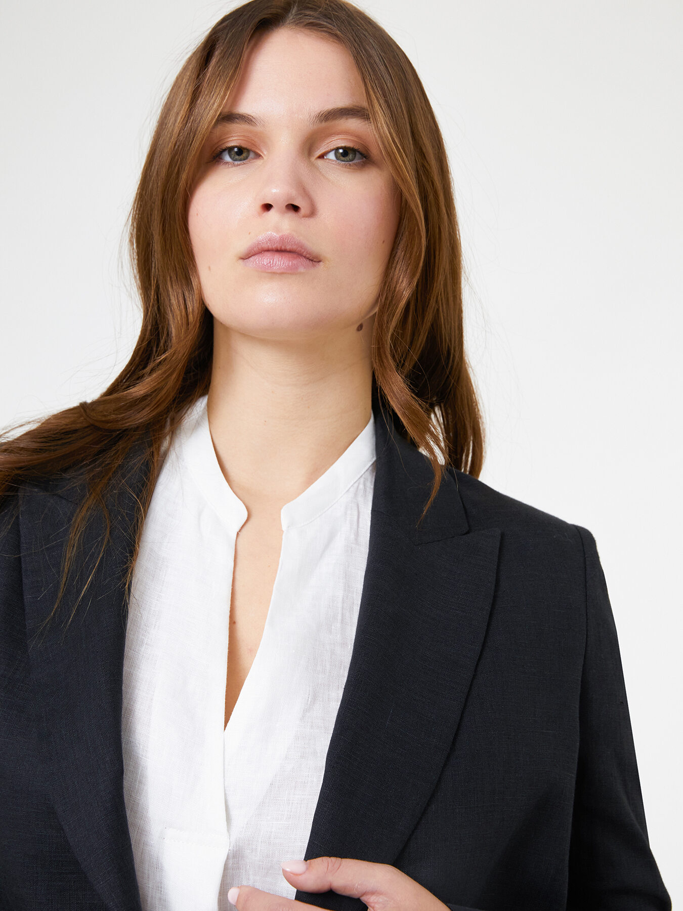 Linen blazer jacket image number 3