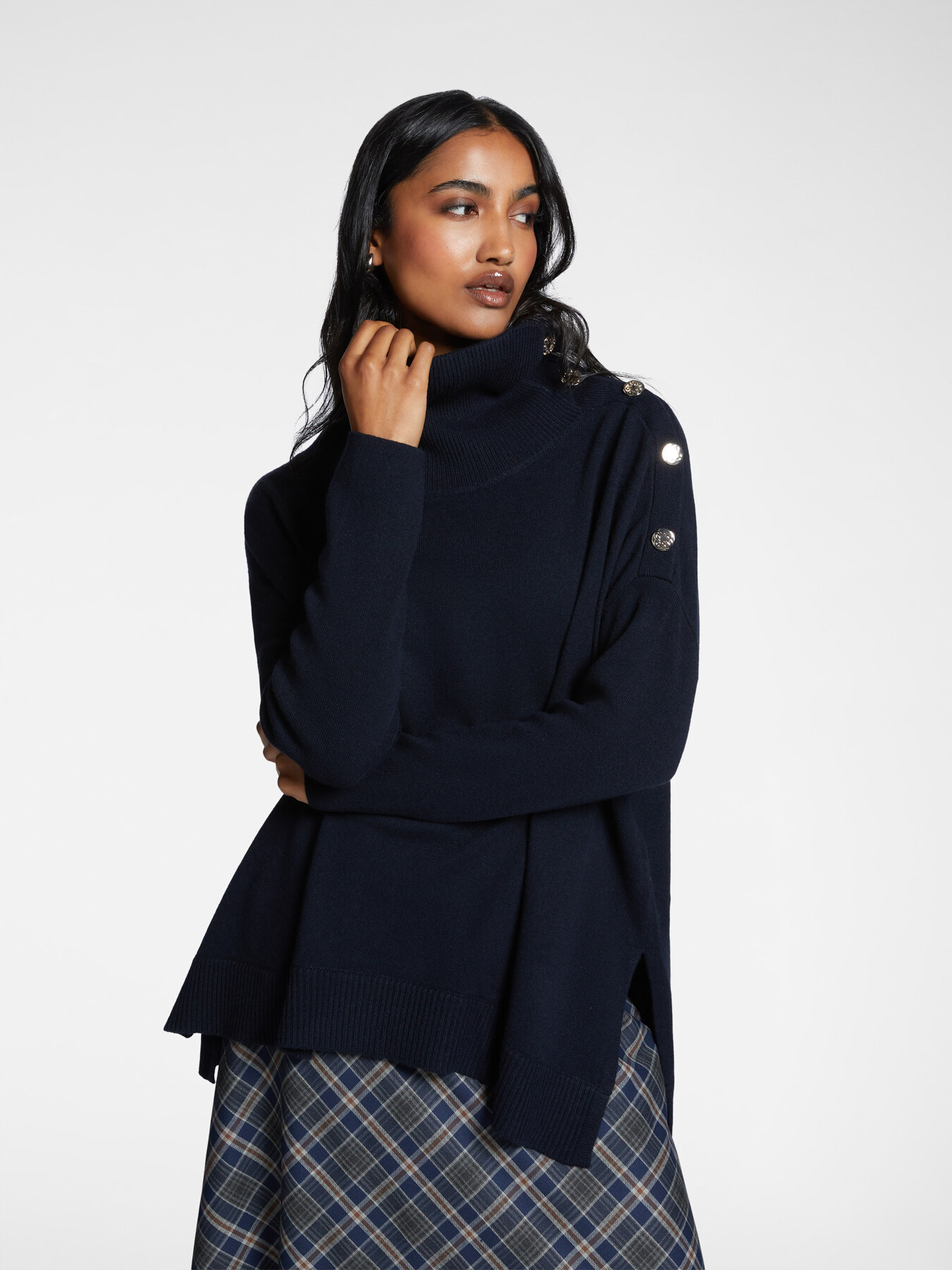 Oversize-Pullover aus Wolle mit Kn&ouml;pfen image number 0