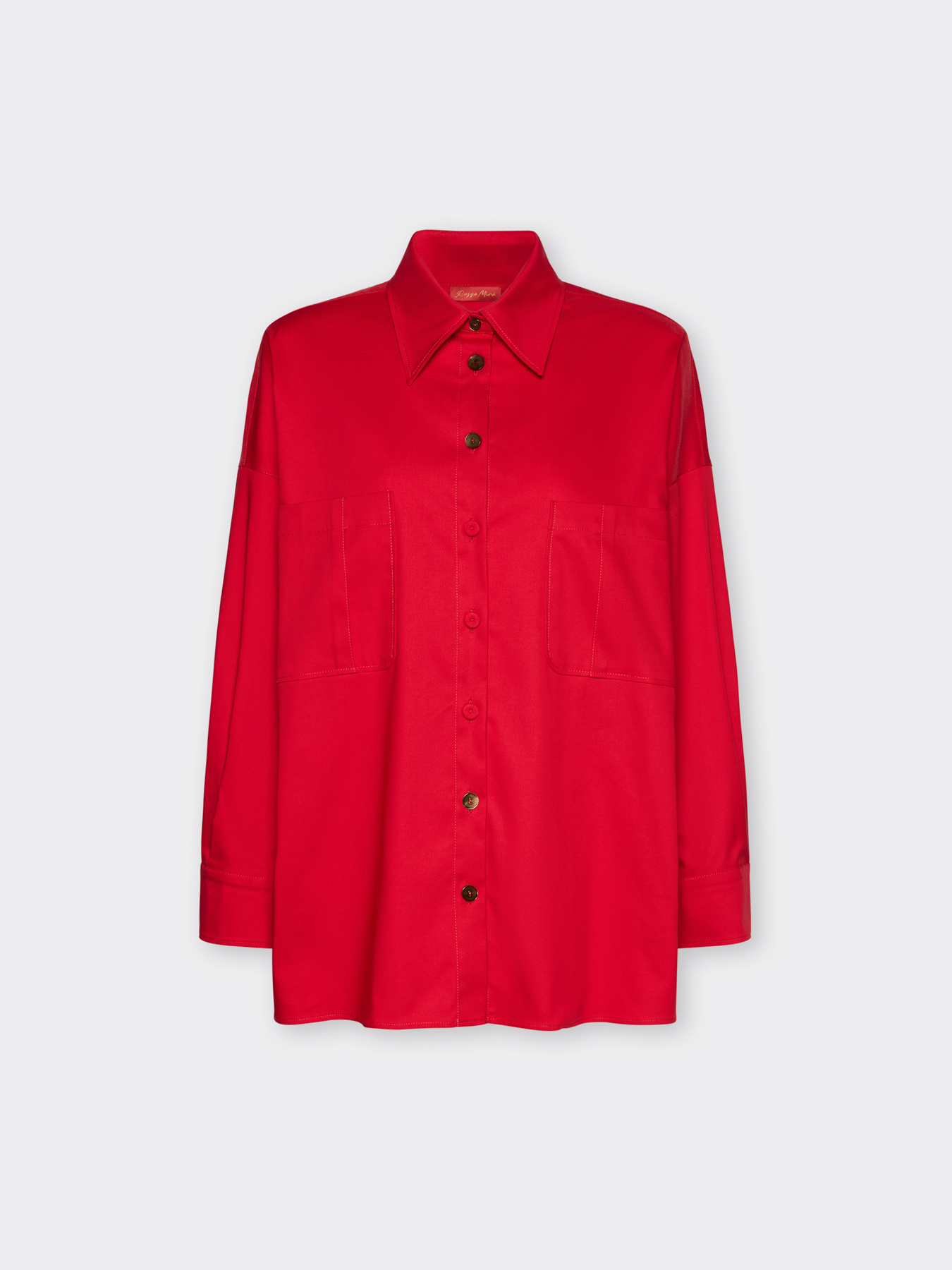 Camicia lunga in gabardina image number 4