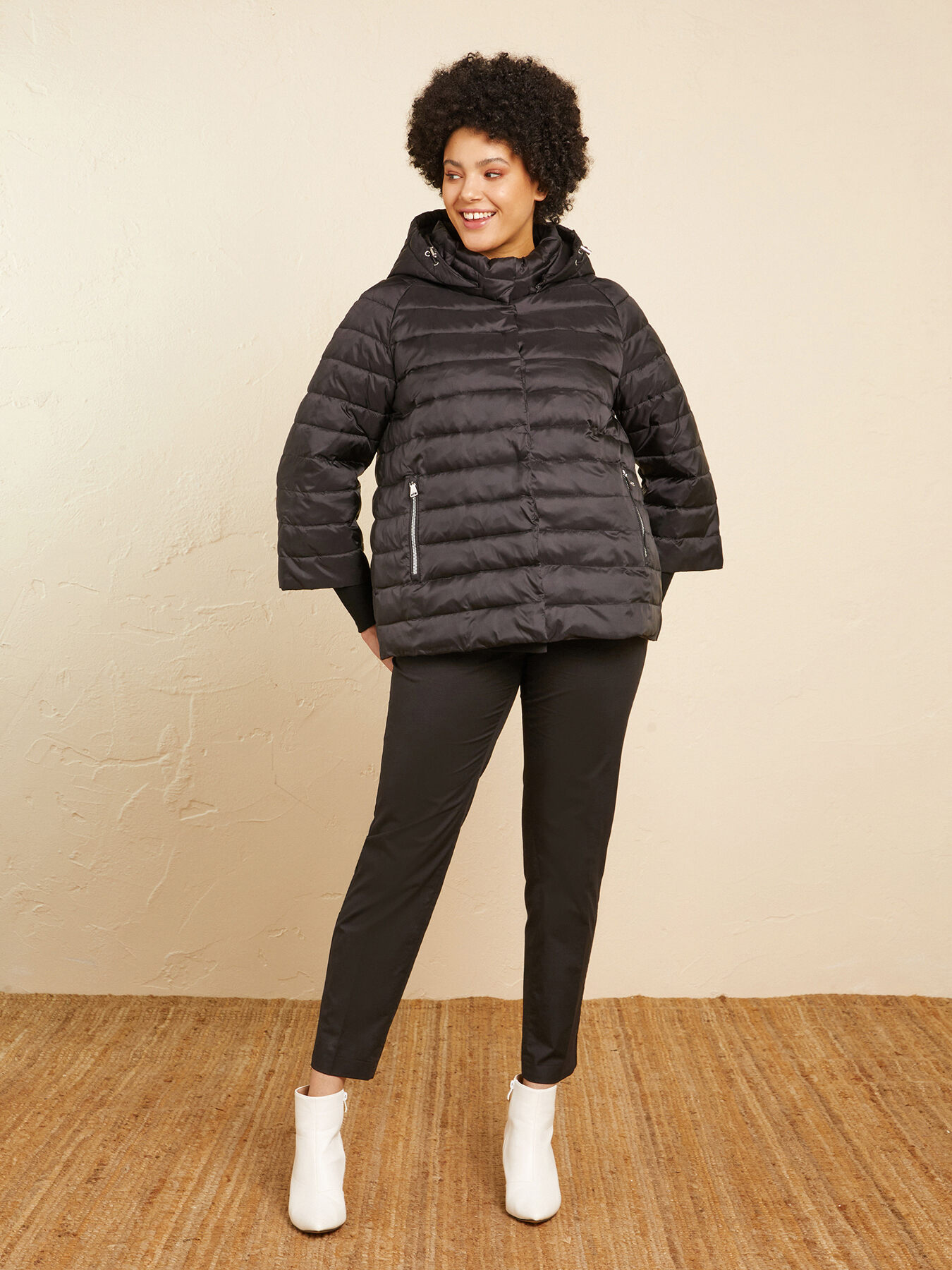 Short lightweight cape jacket