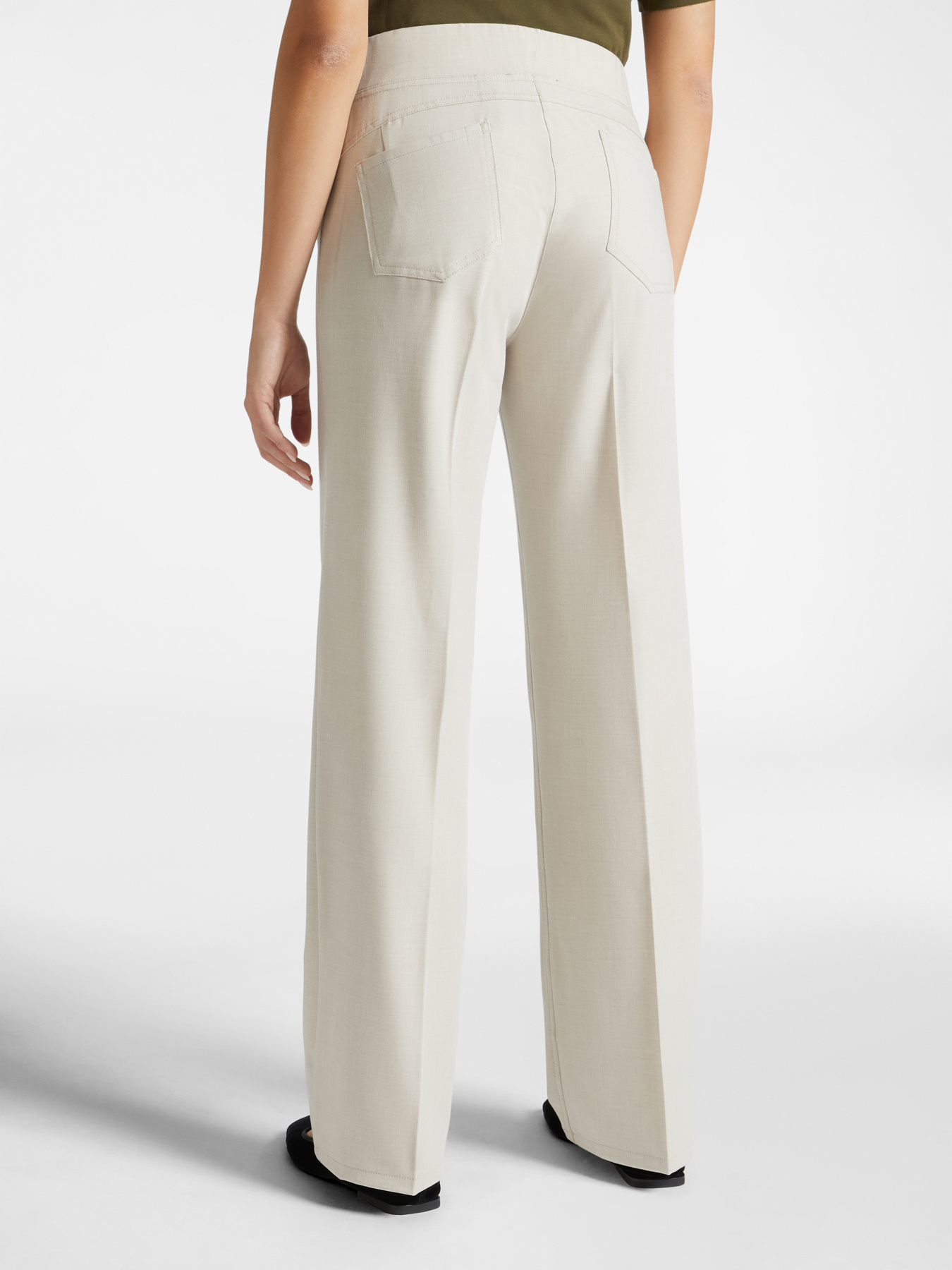 Pantalon &agrave; jambe large &agrave; enfiler image number 1