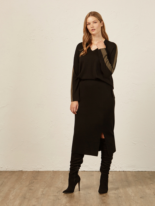 Elenamiro: Saia de malha Preto_1