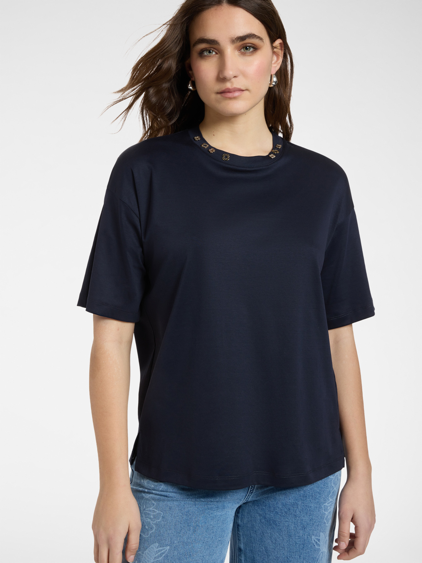 T-shirt with Monogram appliqu&eacute;s image number 0