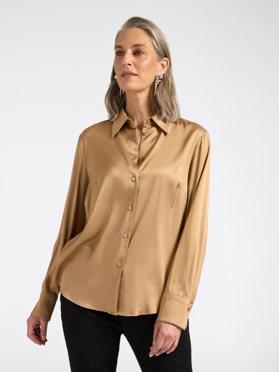 Chemise en satin de viscose stretch